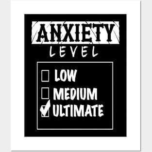 Anxiety Vintage Slogan Posters and Art